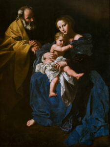 Bartolomeo Cavarozzi (Viterbo 1587, Roma 1625) Sacra famiglia olio su tela